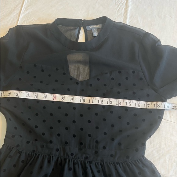 Modcloth On The Eve Of Elegance Dress Polka Dot Cocktail Dress Black Open Back - Picture 10 of 16